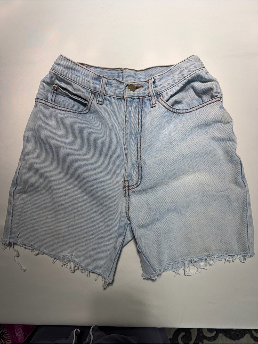 Light Wash Denim Shorts - Casual High-Rise Women’s Shorts